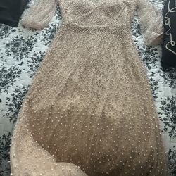 Beautiful Pink/Peach Pearl Beads Dress