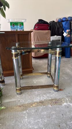 Glass end table