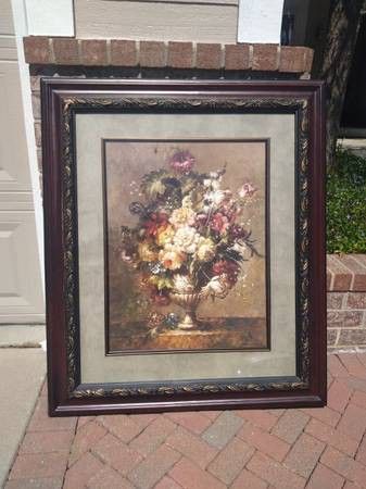 Beautiful Flowers Painting John Cho 35" X 41" Framed Gorgeous