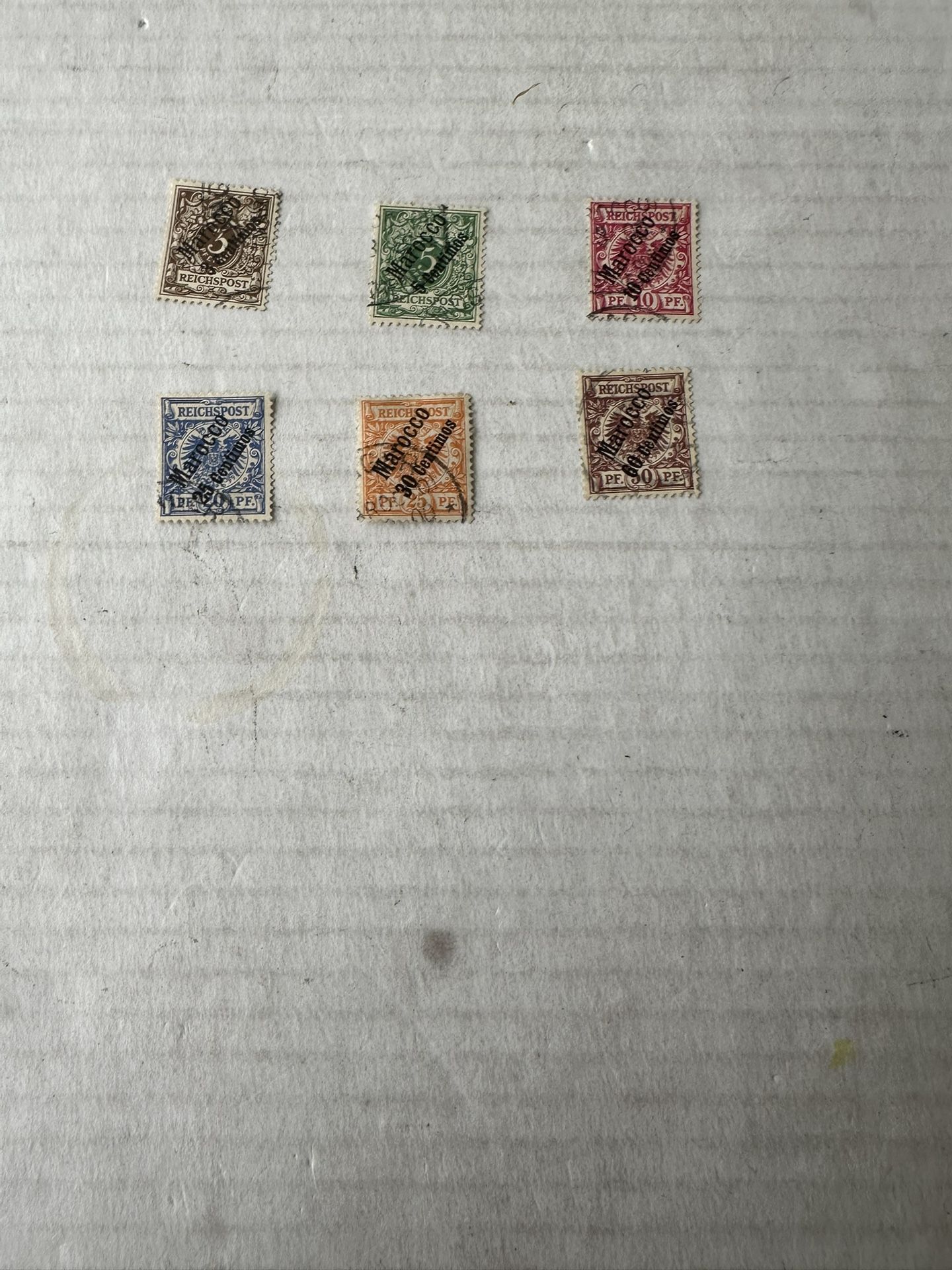 1899 German Office In Morocco Complete Set Of Stamps 