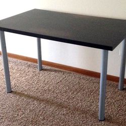 Ikea Desk Table Black w Spin Off Legs