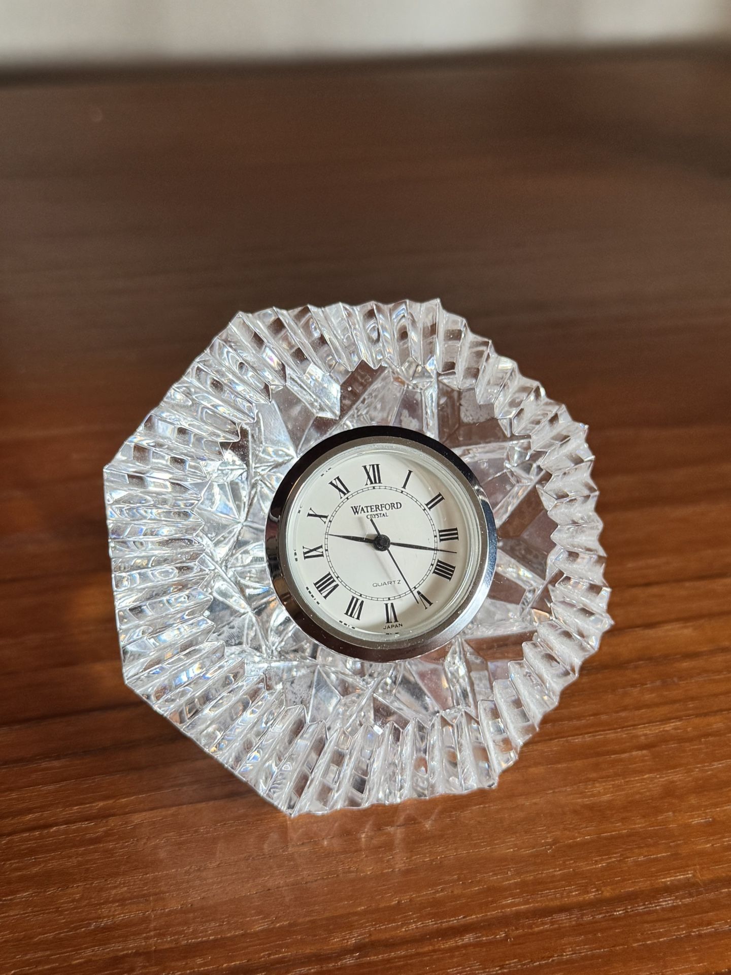 Waterford LISMORE DIAMOND CLOCK, 2.4IN