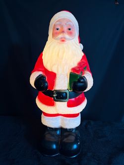 Vintage light up plastic blow mold Santa Claus