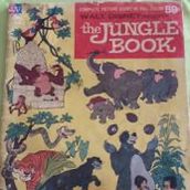 Rare Disney 1967 jungle book collectible comic & The Jungle Book, Vhs Tape.