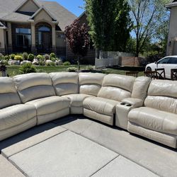  Six Piece Couch. Two Electric Recliners 