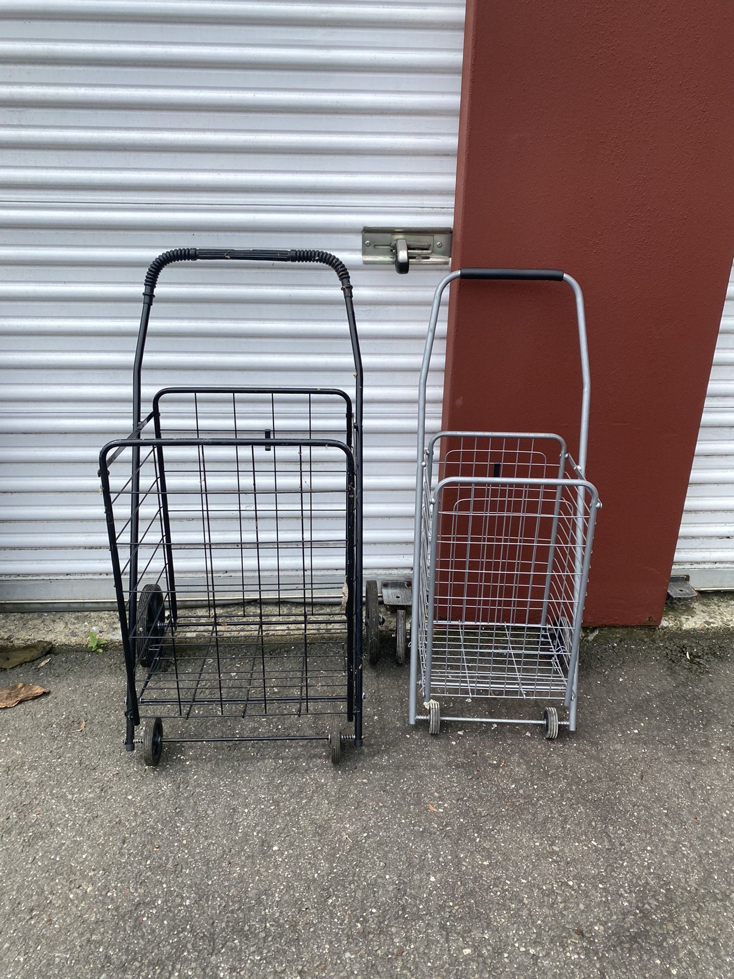 2 Supermarket Carriages Small And Medium