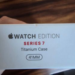 Apple Watch Edition. Series 7. Titanium. 41mm. In box. All accessories.