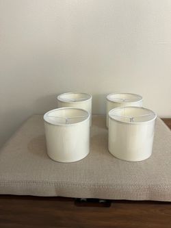 New Set of 4 Mini Lampshades Only for Candles Lightbulbs Clip On