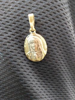 14k Tri Colored Pendant 