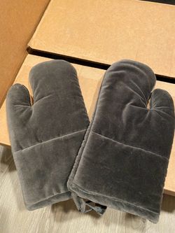 CB2 Velvet Oven Mitts