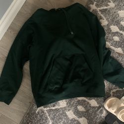 Green Lose Fit Hoodie Men.