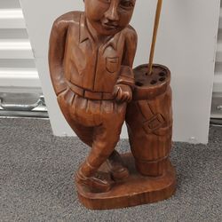 Vintage Wooden Carved Caddy