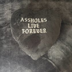 Black Heart Plush Pillow