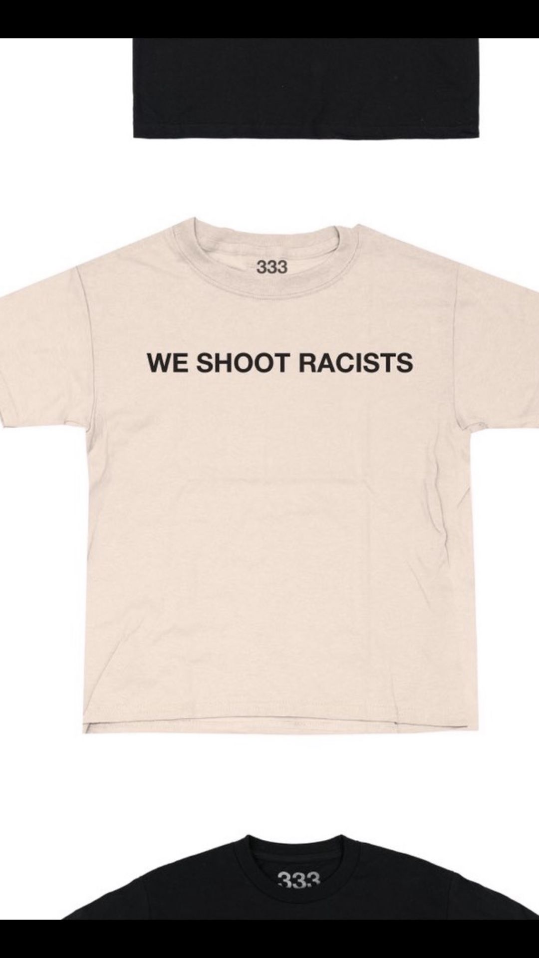 Half Evil 333 Logo We Shoot Racists Tee