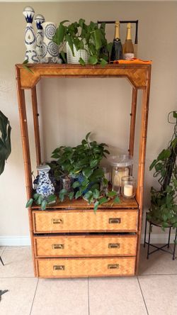 Wooden Bamboo style dresser