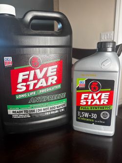 Antifreeze (3/4 bottle) + Synthetic oil ( full bottle)
