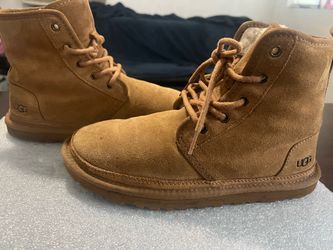 UGG Chestnut Suede Lace-Up Boots
