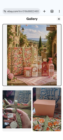 Vera Bradley x Bath & Body Works Peach Blossom Nectar Gift Set Tote Bag Bundle