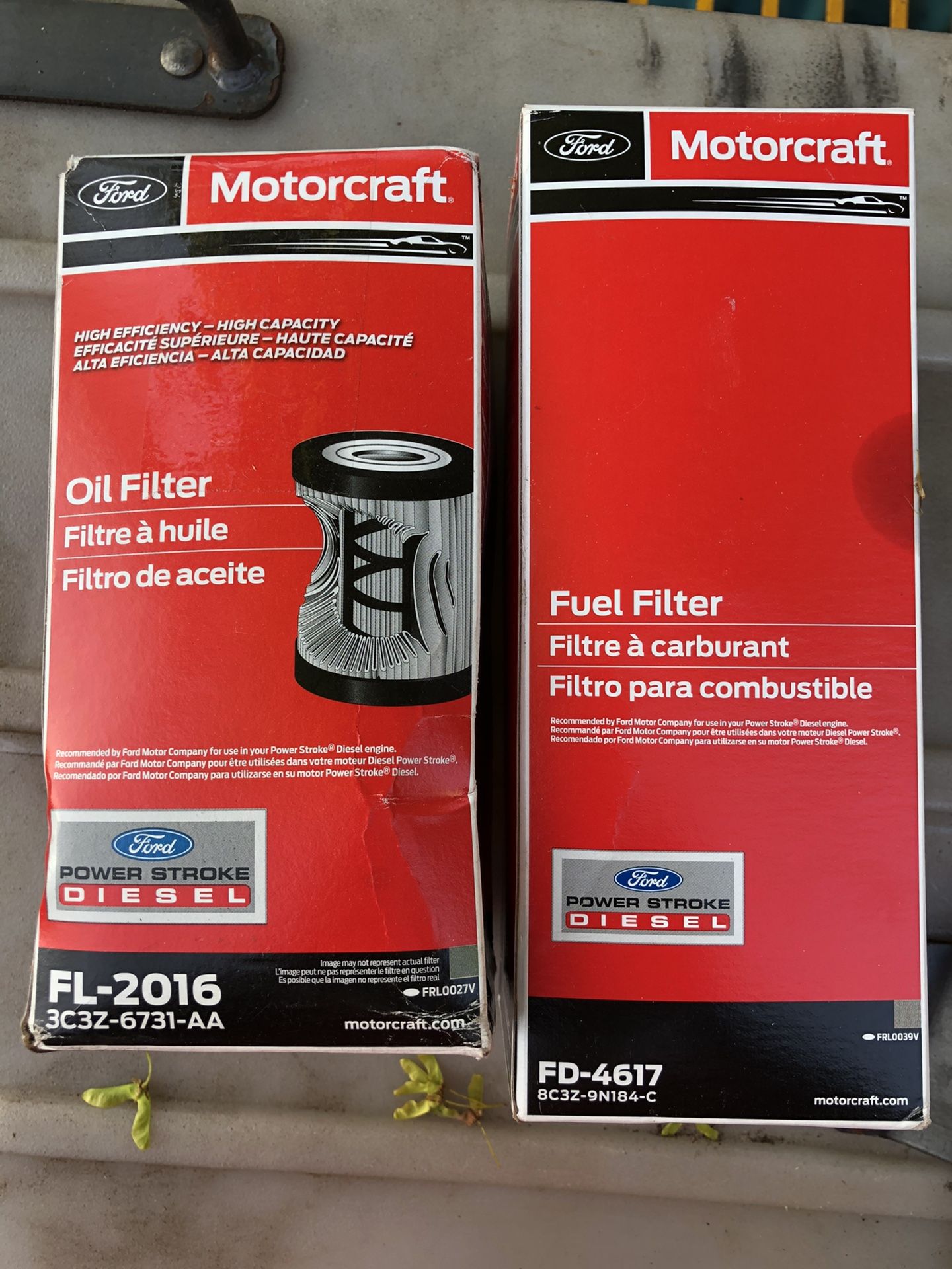 Motorcraft oil and fuel filter for 6.4 Ford diesel trucks