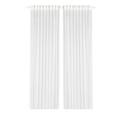 Set Of 4 Sheer White Curtains 