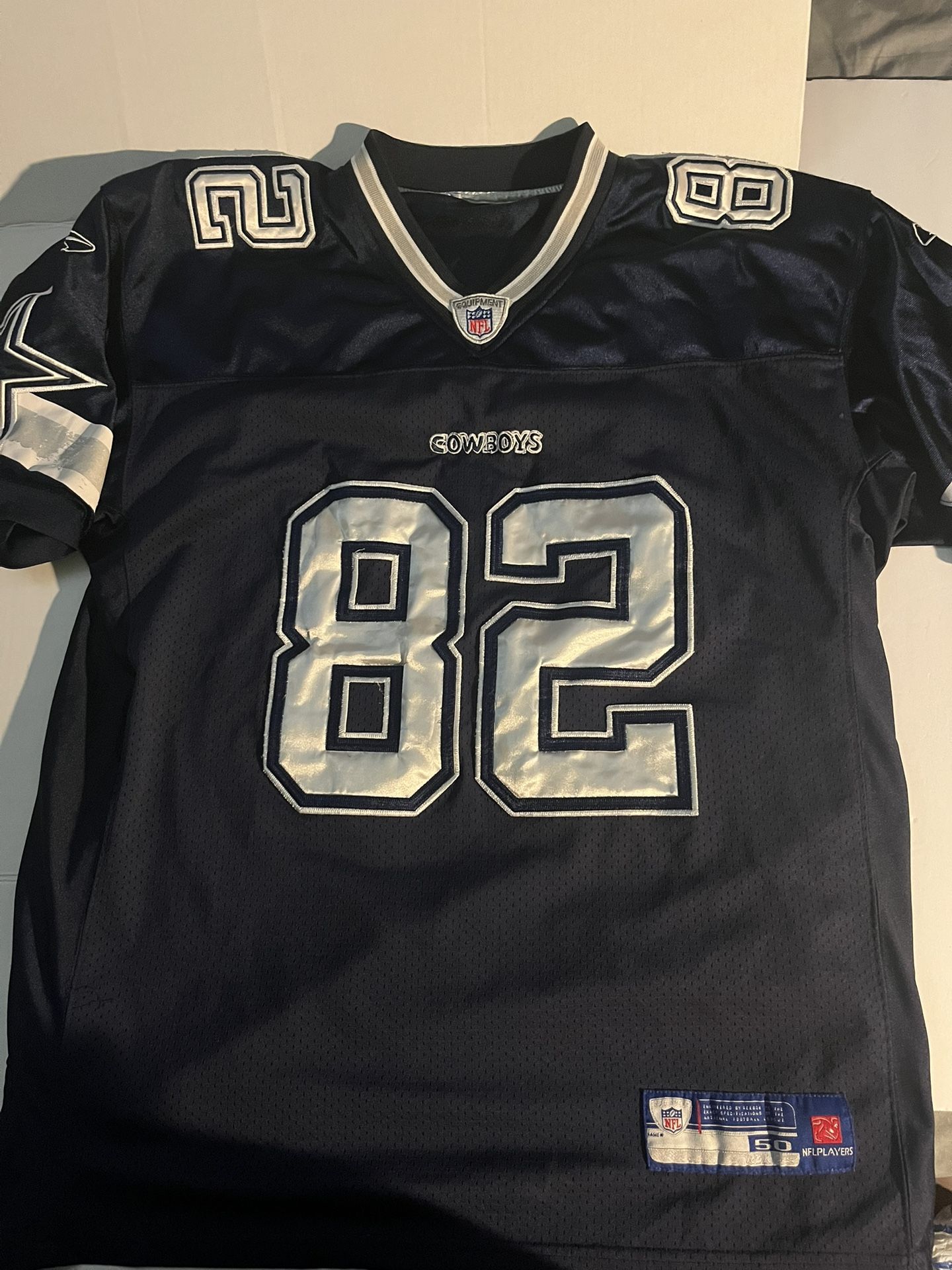 Dallas Cowboys Witten Embroidered Jersey 82 Equipment NFL Reebok Size XL (50)
