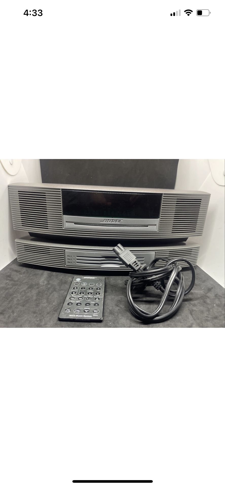 Bose Wave Music System Working w/ 3-Disc Multi-CD Changer*not Working and Remote