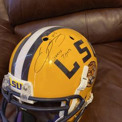 OBJ Autographed LSU HELMET 