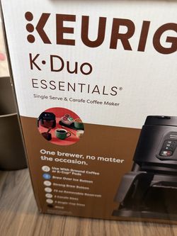 Keurig K-Duo Essentials, Hot & Iced Single-Serve K-Cup Pod Coffee Maker & Carafe, Black