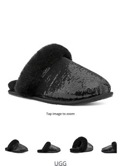 UGG Black Sequin Slipper Size 9 