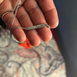 Retired James Avery Faith Necklace 