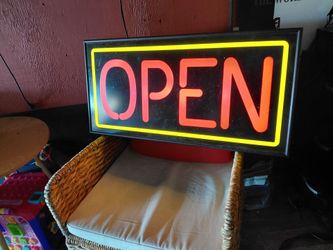 Neon open sign