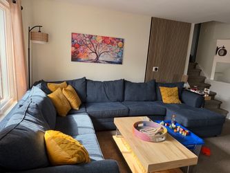 Large blue sectional
