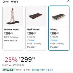 Treadmill, Expert of Wooden Walking Pad, Walking Jogging Machine with Remote Control, Installation-Free