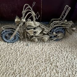 Motorcycle Art Wire Table Piece