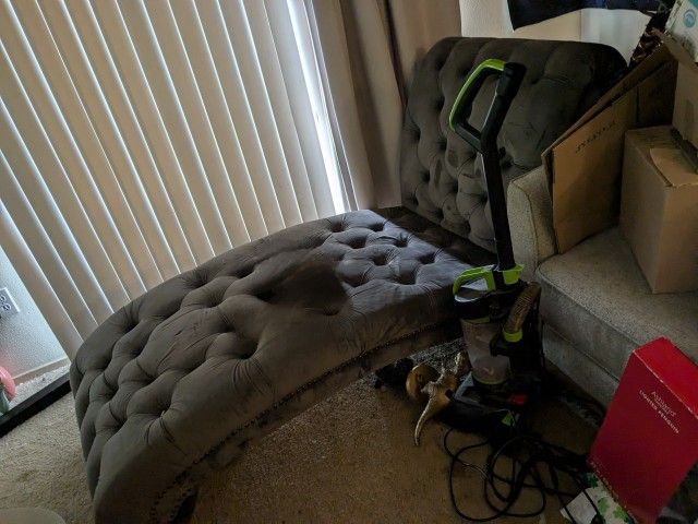 Gray Microfiber Chaise