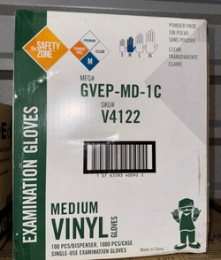 Medium Examination Disposable Gloves 100pcs per case - 10 Cases total 1,000