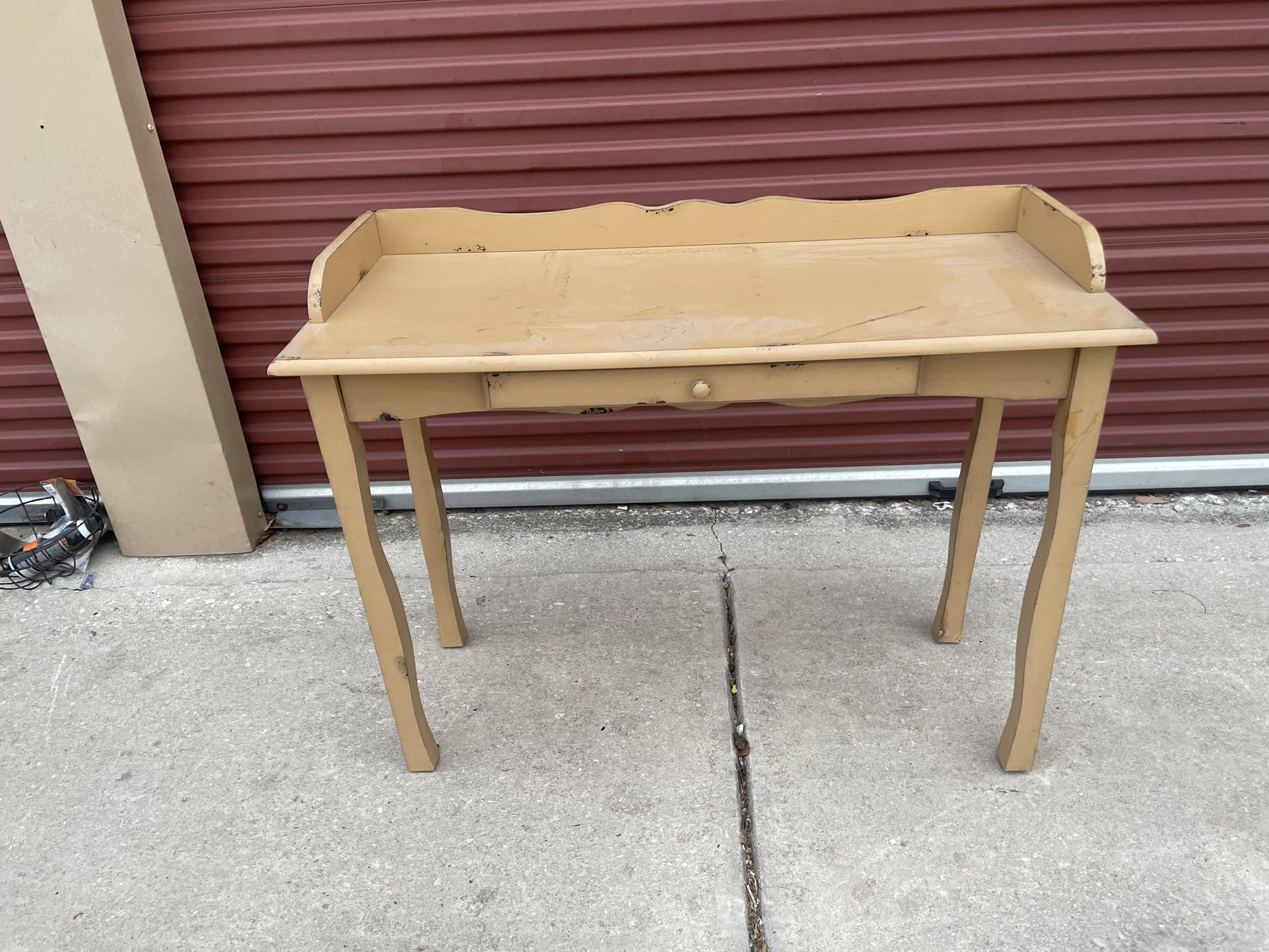 Sturdy Brown Lightweight Solid Desk - Pier 1 Imports, Solid Wood - But Very Light