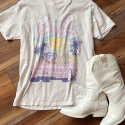Hollister Barbie shirt size S with forever 21 boots 7 W