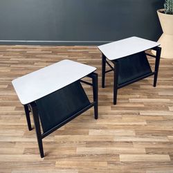 Pair of John Keal Magazine Side Tables for Brown Saltman, c.1950’s - Delivery Available