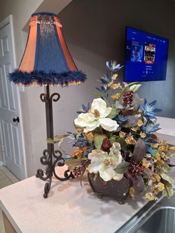Colorful Lamp with Artificial decoration plant
