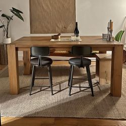 Crate And Barrel White Oak Dining Table 