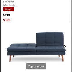 Daphne Futon. Dark Blue. Pops Down Into Bed. 2 Clicks. Used. Excellent Condition 