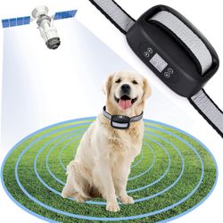 GPS Wireless Dog Fence Collar, Range 100-3300 ft, Adjustable Warning Strength, Rechargeable Pet Containment System, Harmless and Suitable for All Dogs