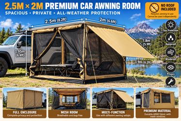 2.5M x 2M Car Awning Room – Used Once, Like New