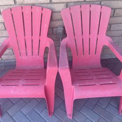 Two patio pool chairs