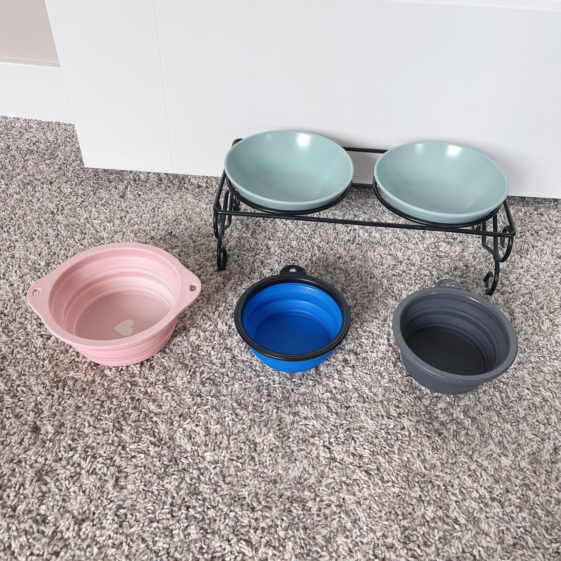 🌙 Dog Bowls With Stand 🌙