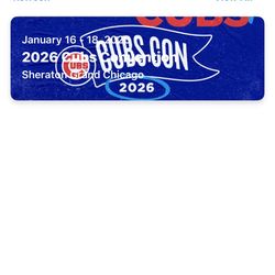 CUBS CONVENTION TICKETS 2 OR 4 