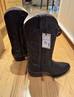 Ariat Heritage Western R Toe Boots men sz 8.5 brand new cowboy black leather
