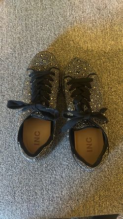 INC LOLAF pewter Bling sneaker shoes Only worn once