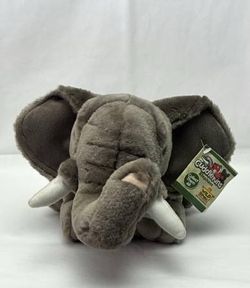 Wild Republic Cuddlekins African elephant plush stuffed animal 2007 gray 12”